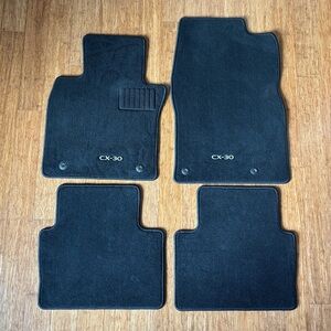 Genuine OEM Mazda CX-30 Black Front & Back Carpet Floor Mats DGH9-68G30 68G40 K